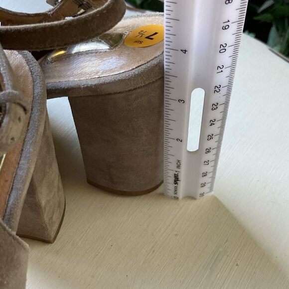 Halogen Sling Back Lazer Cut Suede Zoey Leather Open Toe Sandals Sz 7.5M - Picture 13 of 13